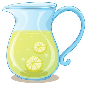 A pitcher of lemon juice
