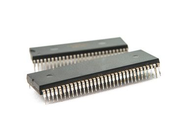 electronic chips isolated