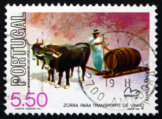 Postage stamp Portugal 1979 Wine Sledge