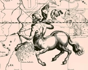 Constellation vintage map