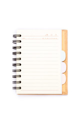 Blank vertical isolated notebook with clipping path