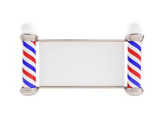 Barber Pole 3d Illustrations on a white background