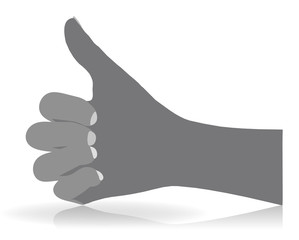 thumb up icon, vector illustration