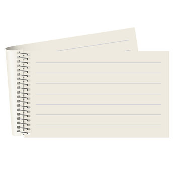 Leerer Block Papier liniert