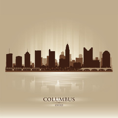 Columbus Ohio city skyline silhouette