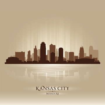 Kansas City Missouri city skyline silhouette