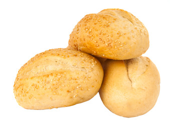 French bread rolls isolated