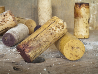 wine corks, close up,