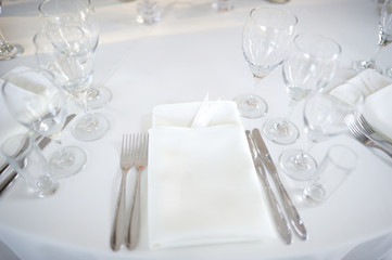 Table set for an event party