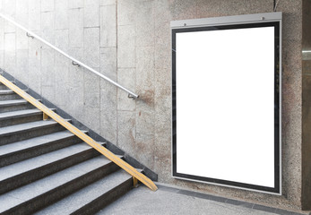 Blank billboard or poster in hall - 50746236