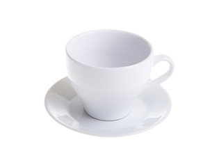 white cup isolated on white background