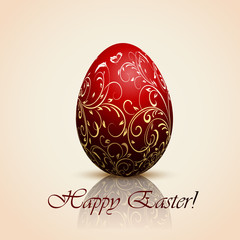 Red decorative Easter egg