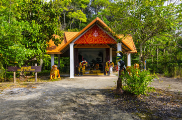 A small pavilion in the jungles of Thailand