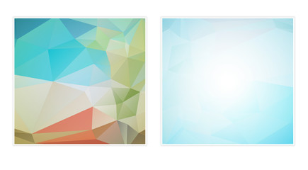 two abstract polygon backgrounds