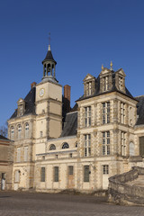 Fototapeta na wymiar Fontainebleau castle, Seine et marne, Ile de France, France