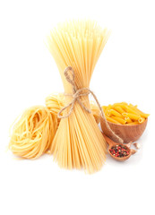 Different types of Italian pasta