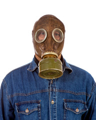 Man with gas mask