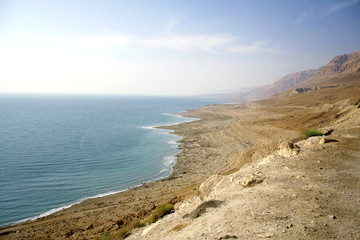 arid dead sea coastline israel