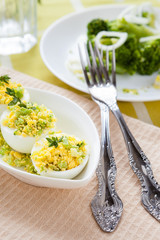 eggs stuffed with herbs