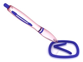 Check box, and blue Pencil 3-d visualization (agreement)..