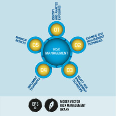 Modern Vector Risk Management Graph - Vector Illustration