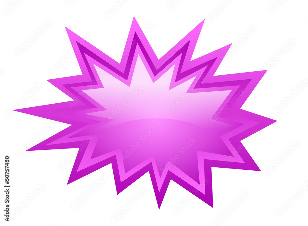 Sticker Vector pink boom icon