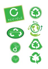 Set of Recycle Symbol for Save The World