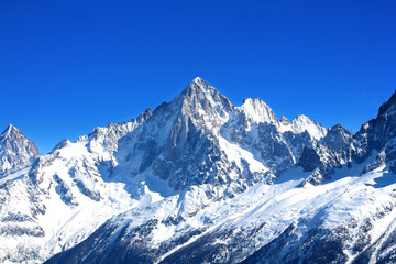 Aiguille Verte - Massif du Mont-Blanc (Haute-Savoie) - obrazy, fototapety, plakaty