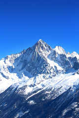 Aiguille Verte - Massif du Mont-Blanc (Haute-Savoie) - obrazy, fototapety, plakaty