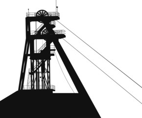 a tower for coal mining vector - 50759248