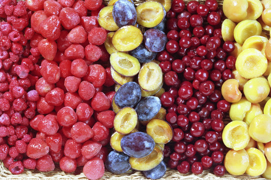 Different Frozen Fruits Mixed