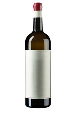 unopened isolated on white wine bottle
