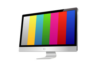 Vector digital LCD monitor icon
