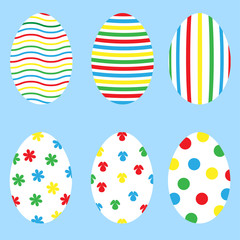 set of the bright еaster eggs