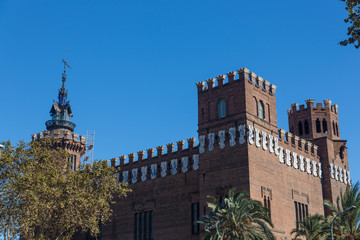 Fototapeta na wymiar Barcelona Ciudadela Trzy Dragon Castle przez Domenech i Montaner w