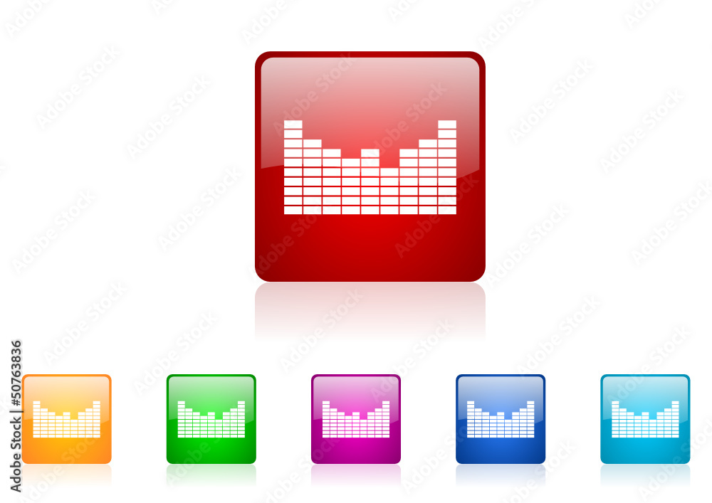 Poster sound vector icon set