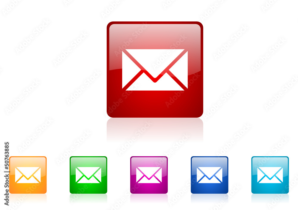 Aufkleber mail vector icon set