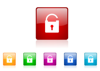 padlock vector icon set