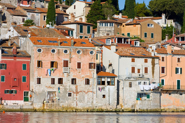 architecture of Rovinj, Croatia. Istria touristic attraction