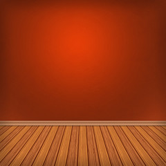 Empty room, interior with wallpaper.