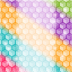 Colorful Rhombus Card Background. Invitation