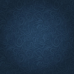 Abstract Dark Blue Faded Waving Swirl Seamless Background