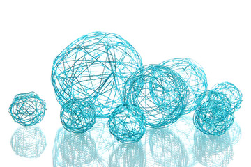 beautiful decorative balls, isolated on white