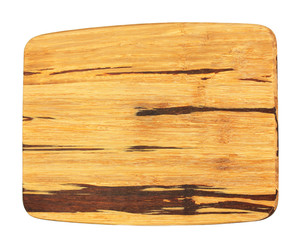 Wooden cutting board isolated on white