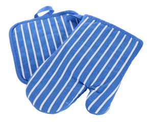 Potholder blue isolated on white