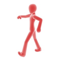 red person walking left B