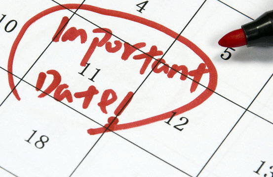 Important Date Sign Written With Pen On Paper