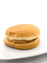 A Burger isolated on white