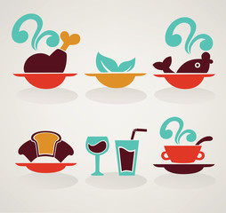 every day meal in info-graphic style, vector collection