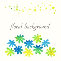 Floral vintage background. Watercolor flowers.